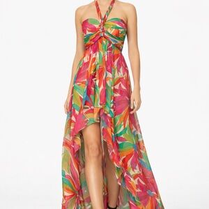 Ronny Kobo Natasha High-Low Halter Maxi Dress — Size M